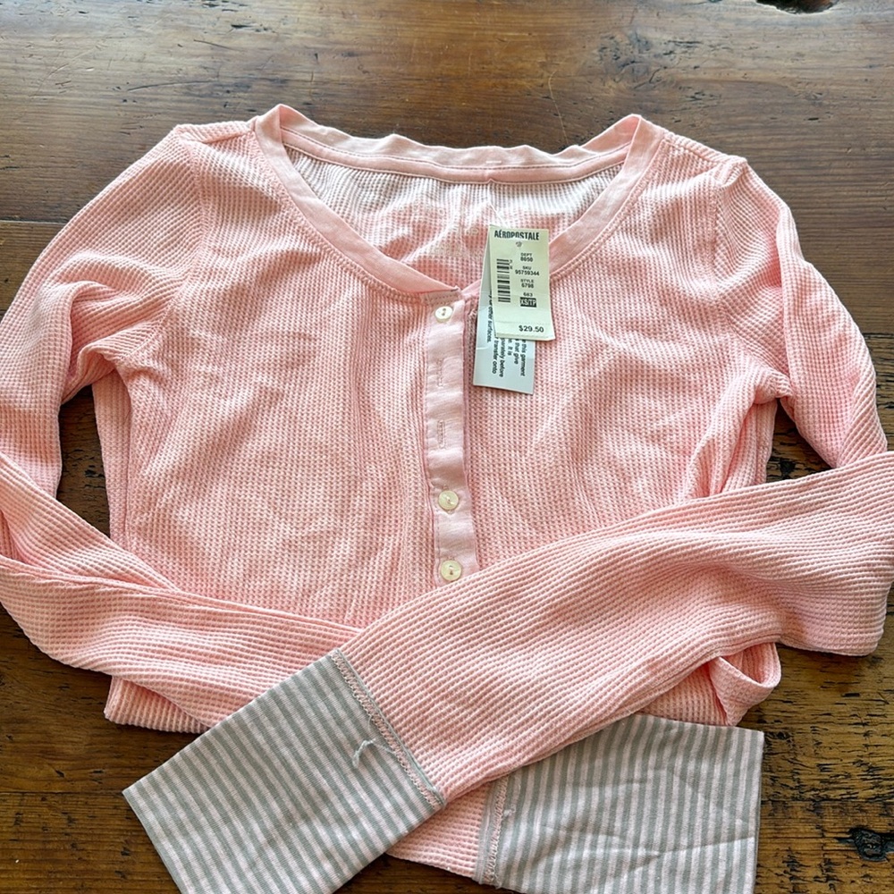 Aeropostale waffle long sleeve top